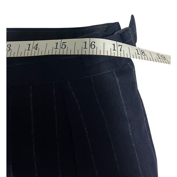 12-16 RALPH LAUREN Purple Label Men's Suit Striped 100% Wool Navy Size 42R - Picture 12 of 14